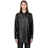 ACNE STUDIOS BLACK LEATHER SHIRT