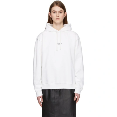 Acne Studios Oversized Dropped Shoulder Hoodie In White