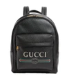 GUCCI LEATHER LOGO BACKPACK,15182539