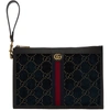 GUCCI BLUE VELVET GG POUCH