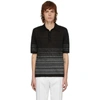 SAINT LAURENT BLACK & SILVER LUREX POLO