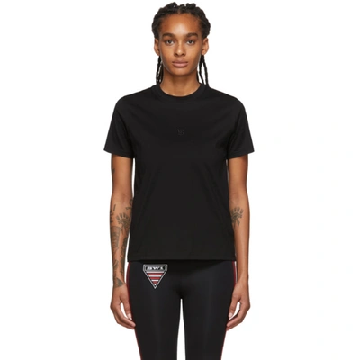 Burberry Dovey T-shirt With Monogram Embroidery In Black