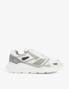 Sandro Futura Leather And Mesh Technical Trainers In White
