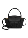 Bottega Veneta Small Arco Leather Satchel In Black