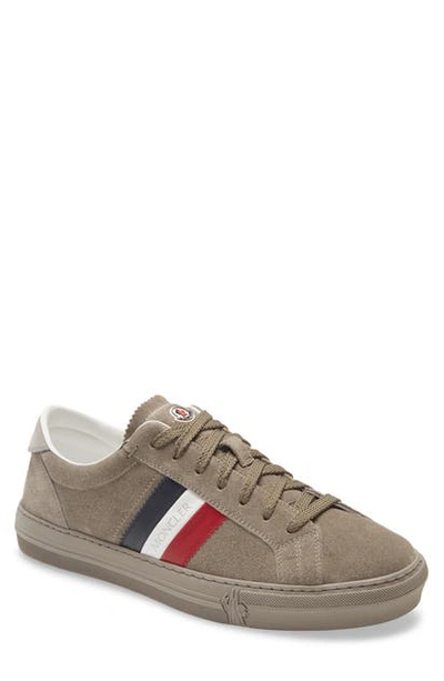 Moncler Grey Suede New Monaco Trainers