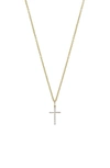 BONY LEVY DIAMOND CROSS PENDANT NECKLACE,DL 0136P/YG