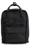 Fjall Raven Mini Re-kanken Water Resistant Backpack In Black