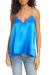 CAMI NYC THE RACER LACE TRIM SILK CAMISOLE,RACER CHARMEUSE