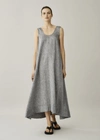 ASCENO CAPRI CHARCOAL ORGANIC LINEN DRESS,D009FAB06COL53L