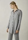 ASCENO MILAN CHARCOAL ORGANIC LINEN SHIRT,T004FAB06COL53L