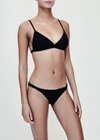 Asceno Genoa Black Triangle Bikini Top In Printed