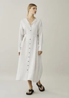 ASCENO ROME SAND LINEN SHIRT DRESS,D012FAB06COL54S