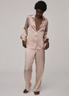 ASCENO LONDON PALE BLUSH SILK PYJAMA BOTTOM,B001FAB01COL03XS