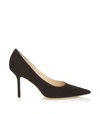 JIMMY CHOO LOVE 85 SUEDE PUMPS,14816321