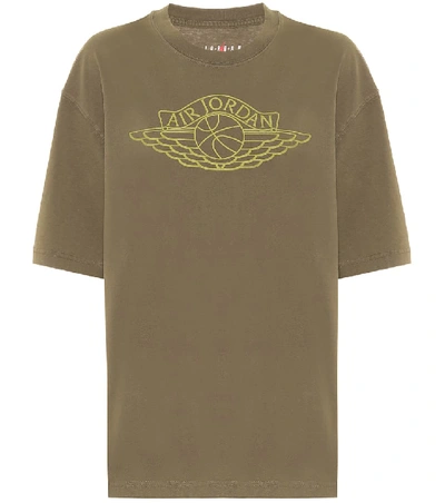 Nike Jordan Loose Fit Cotton Jersey T-shirt In Green