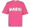 Marni Oversize Logo Cotton Jersey T-shirt In Starlight Pink