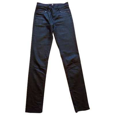 Pre-owned Gerard Darel Slim Trousers In Black