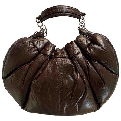 Pre-owned Moncler Handbag In Brown