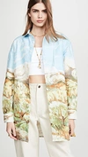 Jacquemus La Chemise Paul Oversized Printed Cotton-poplin Shirt In Print Landscape