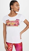 VERSACE LOGO PALM PRINT TEE