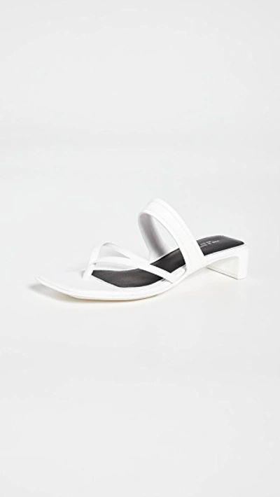 Rag & Bone Colt Mid-heel Square-toe Slide Sandals In White