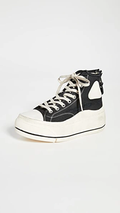 R13 High Top Sneakers In Black