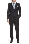 HART SCHAFFNER MARX NEW YORK CLASSIC FIT SOLID STRETCH WOOL SUIT,L710234M0002