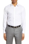 NORDSTROM MEN'S SHOP EXTRA TRIM FIT NON-IRON SOLID STRETCH DRESS SHIRT,NO434020MN