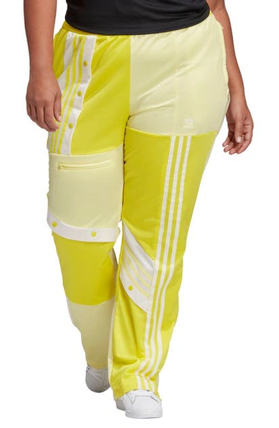 Adidas Originals Danielle Cathari Wide Leg Track Pants In Shock Yellow/ Yellow Tint