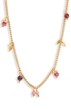 Gas Bijoux Shaky Charm Necklace In Pink