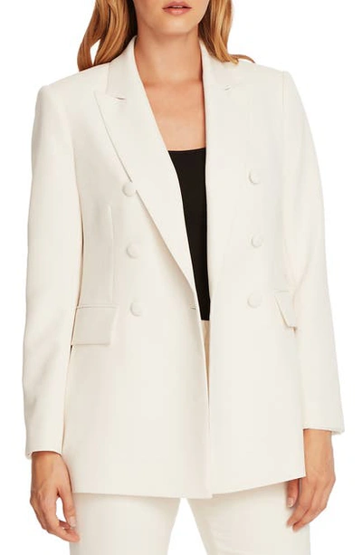 Vince Camuto Double-breasted Open-front Jacket In Pearl Ivory