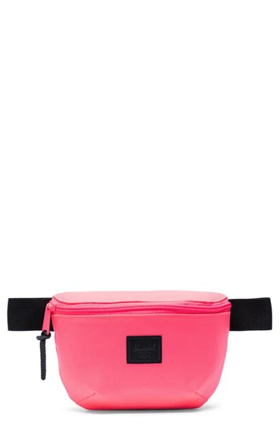 Herschel Supply Co Fourteen Neon Belt Bag In Neon Pink/ Black