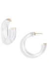 ARGENTO VIVO ARGENTO VIVO LUCITE HOOP EARRINGS,126013GCL