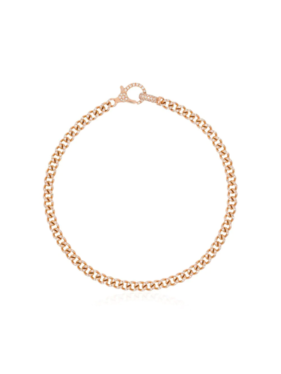 Shay 18kt Rose Gold Pavé Diamond 7.5 Inch Link Bracelet In Metallic