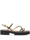 JIMMY CHOO DESI SNAKE-PRINT SANDALS