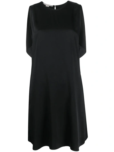 Stella Mccartney Draped-back Sleeveless Dress In Black
