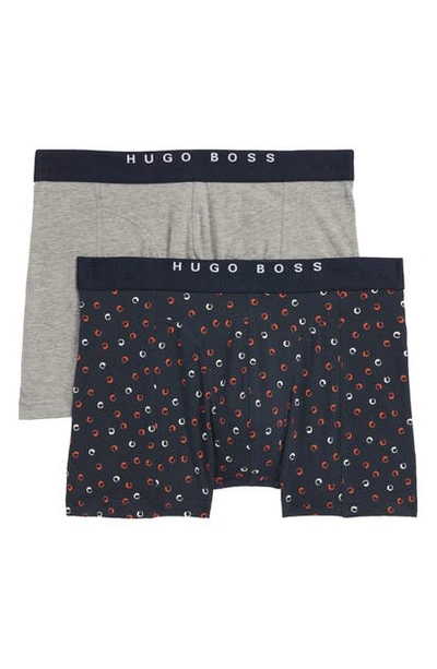 Hugo Boss 2-pack Cotton Boxer Briefs In Navy