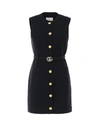 GUCCI GUCCI GG BELTED MINI DRESS