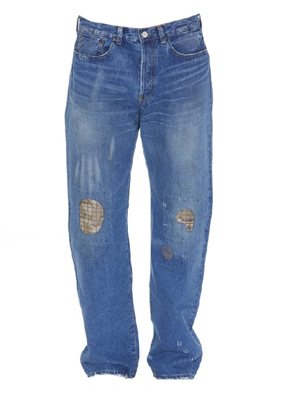 Junya Watanabe Man X Levi's Distressed Jeans In Blue