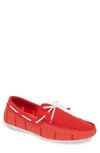 Swims Men's Braided Lace Loafers In Red Alert/ White