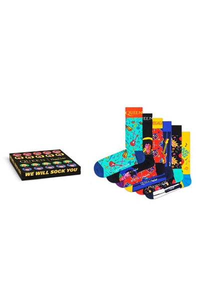 Happy Socks Queen Crew Socks Gift Box - Pack Of 6 In Multi