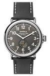 SHINOLA 'THE RUNWELL' LEATHER STRAP WATCH, 47MM,S0110000038