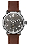 SHINOLA THE RUNWELL LEATHER STRAP WATCH, 47MM,S0120018330