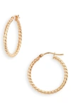Bony Levy 14k Gold Texture Swirl Hoop Earrings In Yellow Gold