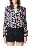 ZADIG & VOLTAIRE TIFANY FLOWER PRINT BLOUSE,SJCG3202F