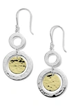 Ippolita Classico Chimera Small Two-tone Snowman Linear Earrings In Silver/ Gold