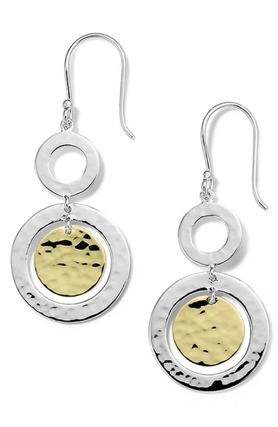 Ippolita Classico Chimera Small Two-tone Snowman Linear Earrings In Gold