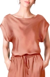 Light Codes Cuffed Tie Tunic In Sunstone