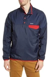 Patagonia Houdini Regular Fit Quarter Snap Pullover In Stone Blue/ New Navy