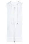Veronica Beard White Hooded Cotton Dickey